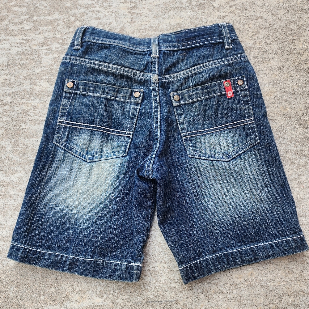 Y2K SOUTHPOLE Red Tab Toddler Jorts, Denim Grunge‎ Skater Shorts, Size 5